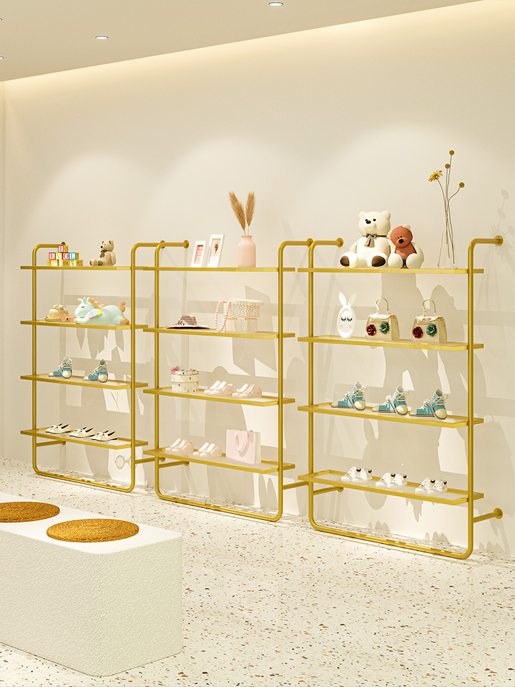 童鞋店鞋架展示架儿童童鞋架子货架网红展示柜陈列架上墙置物架