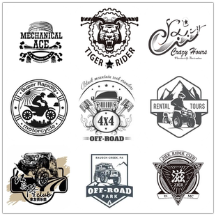 机车logo设计车队标志商标字体设计卡通头像电竞战队队徽球队图标