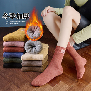 5 Pairs Women Winter Socks Cotton Breathable Warm Socks 女袜