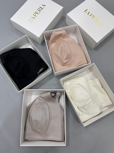 2025新品LP珠光缎面深V交叉网纱超薄兔耳朵无痕内衣