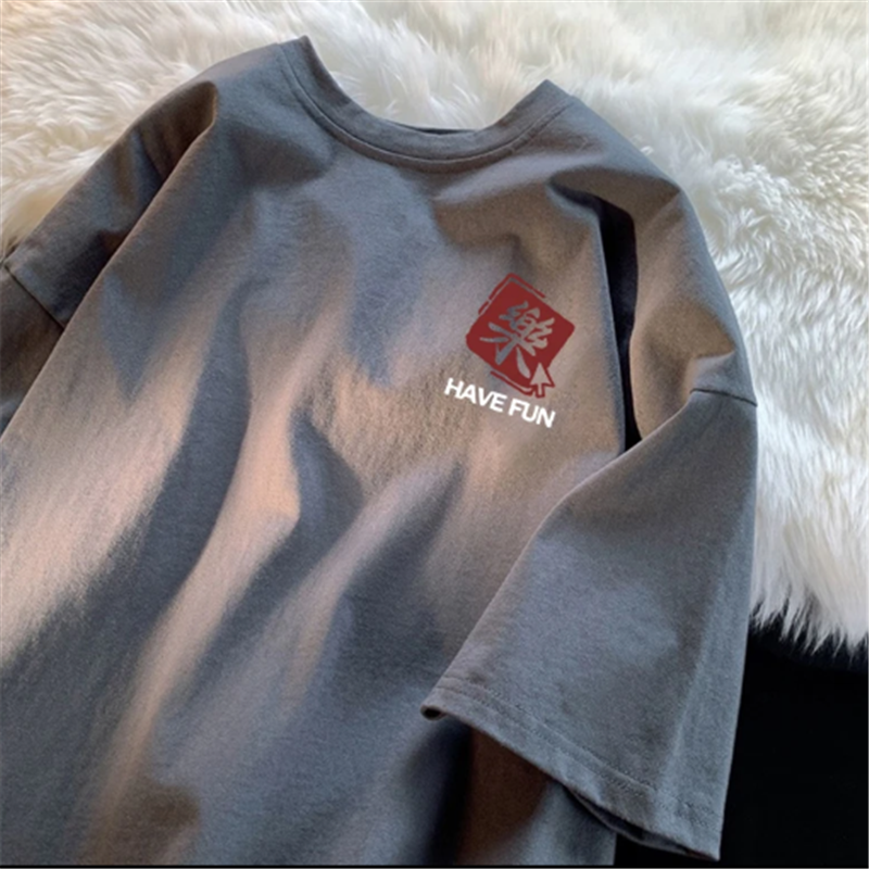 外贸撤回尾货清仓捡漏~纯棉潮牌短袖T恤男装女装宽松上衣服夏季