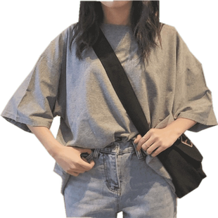 欧货大版超火短袖t恤女ins潮宽松夏装韩版原宿bf风半袖mschf上衣