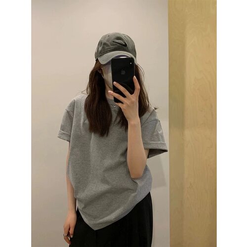 外贸剪标尾单专柜撤回清仓捡漏~重磅 夏季短袖T恤男女士纯棉宽松