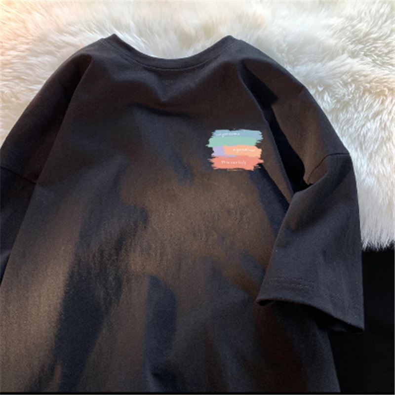 外贸出口尾货清仓捡漏~夏短袖T恤男女装纯棉宽松百搭上衣服潮牌