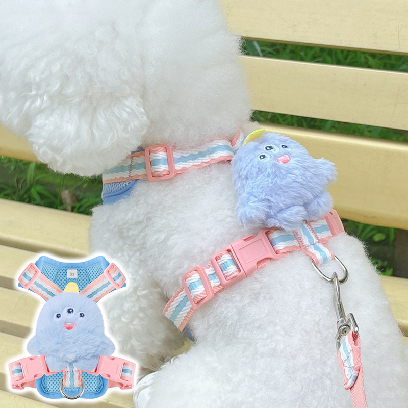 狗狗牵引绳背心式宠物胸背带遛狗绳中小型柴犬柯基比熊泰迪狗链子