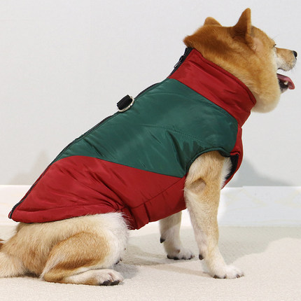 秋冬装狗狗衣服柴犬加厚保暖羽绒棉服拉布拉多中大型犬冬季狗棉衣