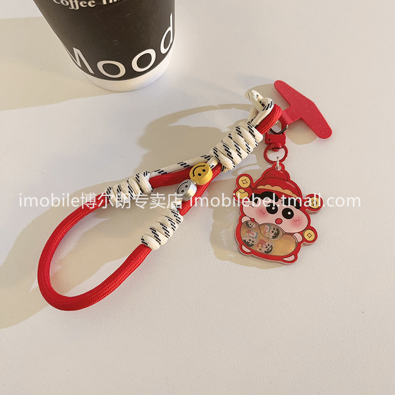 新年款立体蜡笔小新财神摇摇乐吊坠挂件手机壳编织尼龙短款手绳可爱网红女书包车钥匙扣耳机CCD相机便携挂链,3C数码配件,手机挂件/手机链,淘宝优惠券,粉丝福利购,淘宝优惠卷