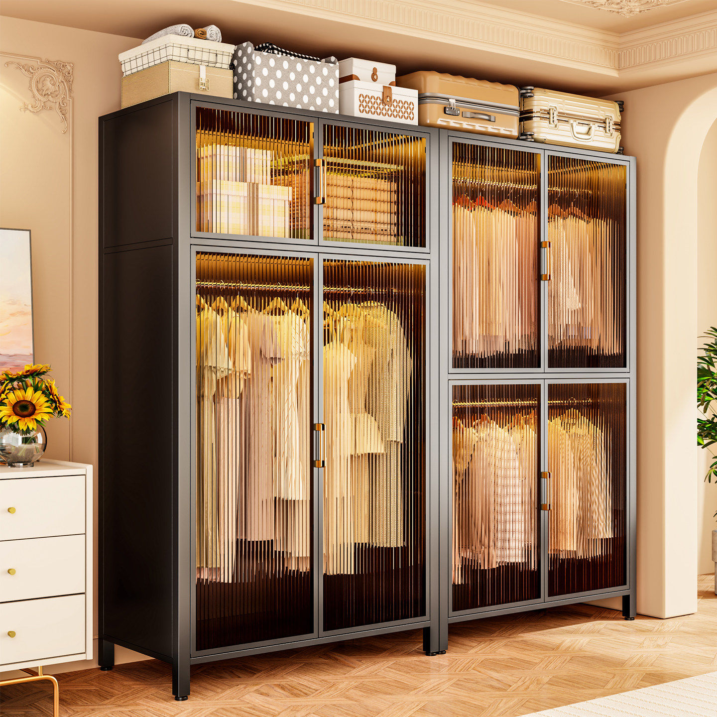 新疆西藏包邮简易衣柜出租房挂衣架卧室储物柜家用组装金属防尘衣,收纳整理,衣物收纳柜/简易衣橱,淘宝优惠券,粉丝福利购,淘宝优惠卷