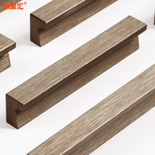 乐聚汇拉丝古铜金L形衣柜拉手轻奢现代威法大7字柜门厨柜抽屉把手