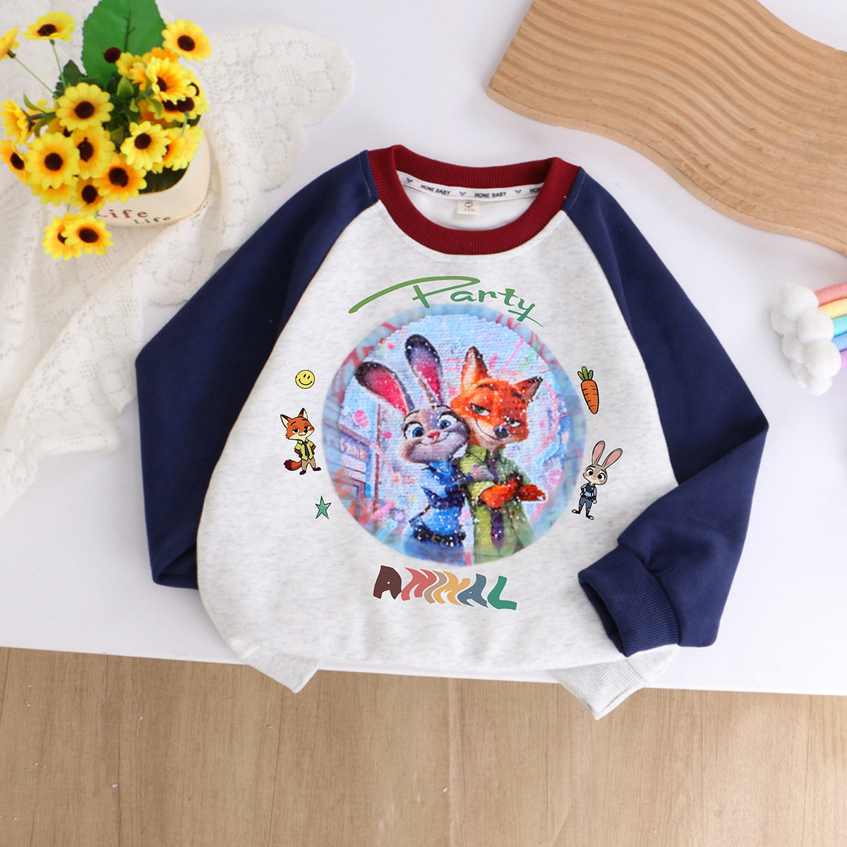 男女童亮片变色卫衣网红爆款动物城兔子狐狸变脸儿童上衣薄款春装,童装/婴儿装/亲子装,卫衣/绒衫,淘宝优惠券,粉丝福利购,淘宝优惠卷