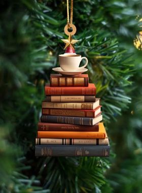 2D Acrylic Flat Printing Books Pendant Home Tree Window Hang