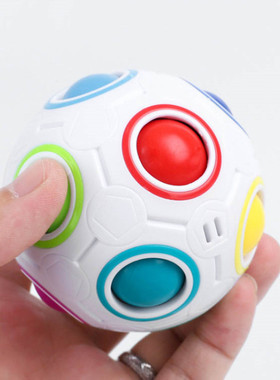 2pc Puzzles magic rainbow ball Push PopIt Fidget toy解压玩具