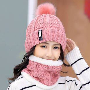 New Warm Women Hat Set Fashion Winter Hats For Woman Fur Lin