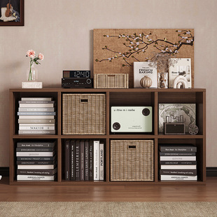 simple shelf bookcase household cabi Bookshelf lattice floor