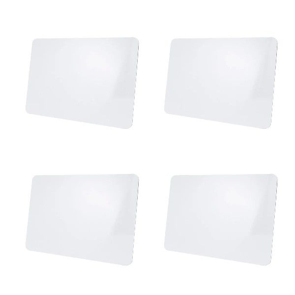 4Pcs Small Whiteboard Desktop Board Smooth Surface Erasable