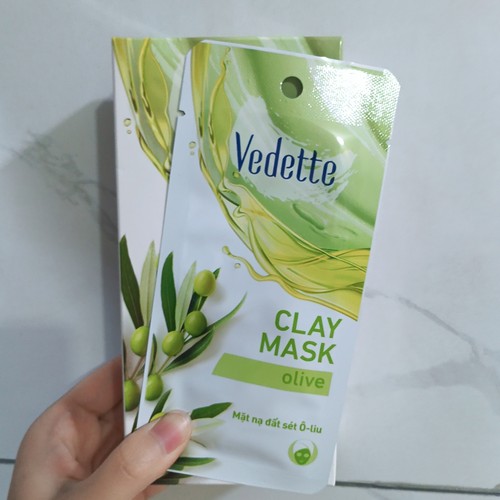 越南产Vede/tte橄榄泥膜12g*10袋橄榄清洁滋润面膜泥 保湿控油泥