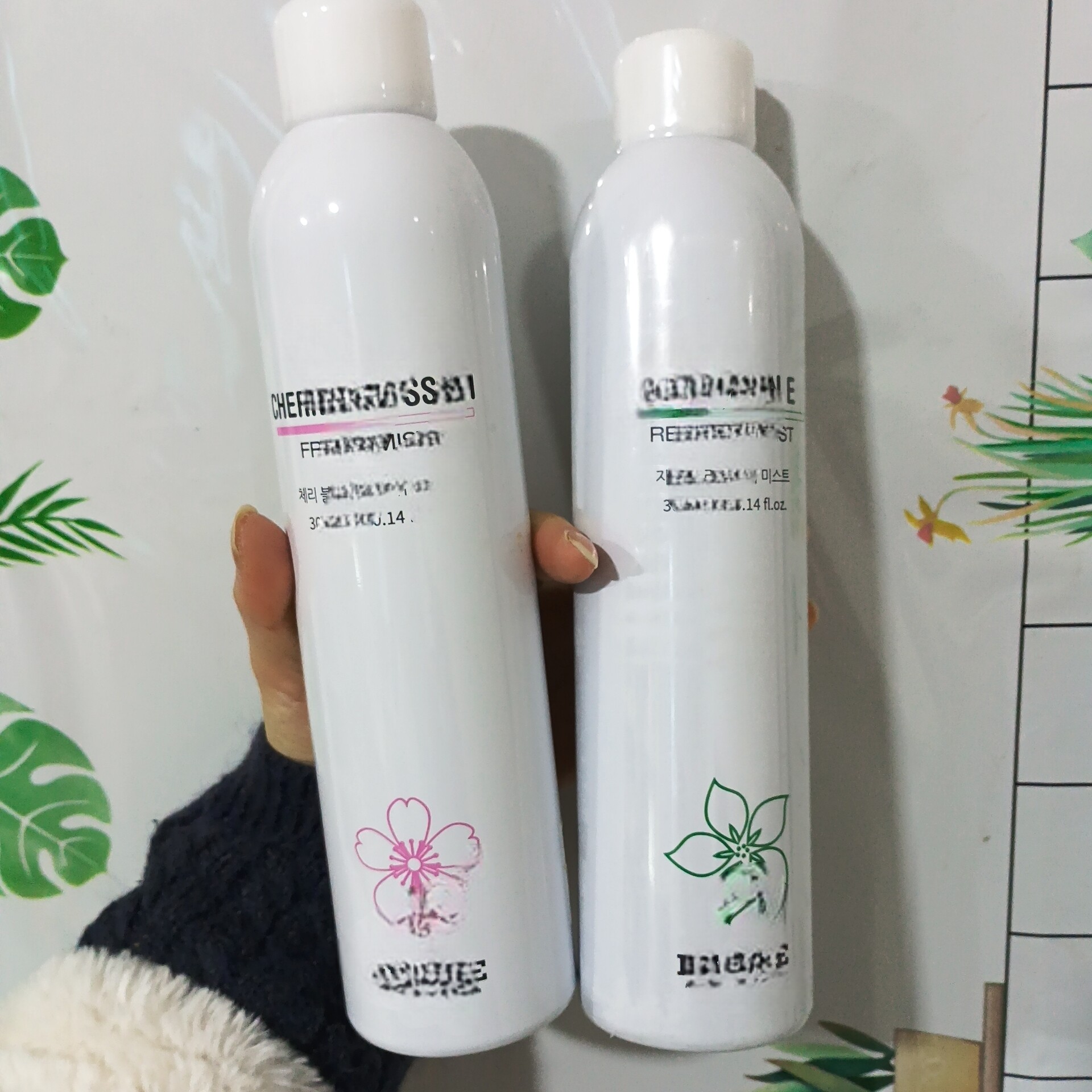 韩国进口玥家樱花茉莉花清爽喷雾300ml爽肤水喷雾式保湿补水滋润