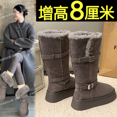 厚底增高雪地靴保暖加厚棉靴