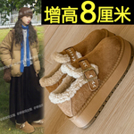 内增高加绒勃肯鞋女款2025新款冬季一脚蹬加厚棉鞋厚底保暖雪地靴