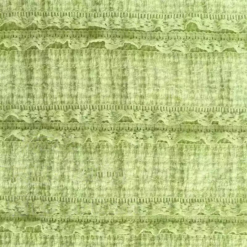 diy handcrafted forest-themed dress fabric for girls, made of black fungus edge lotus crease fabric with elastic hollowed-out lace pleats thumbnail 5