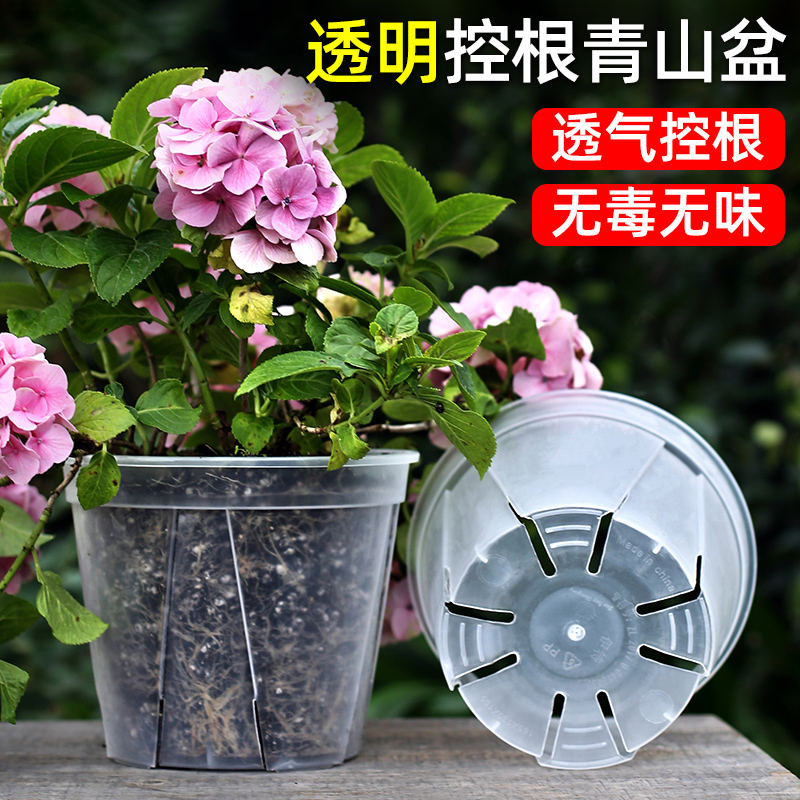 透明种植杯塑料花盆家用大号蝴蝶兰专用盆透气兰花树脂青山控根盆