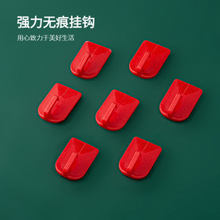 挂钩壁挂墙壁免打孔挂拉花小道具粘贴吸盘承重白色隐形钩子6个装