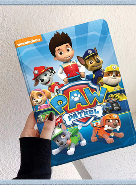 汪汪队狗狗适用苹果ipadpro保护套2022新款air5平板壳mini6迷你4带笔槽ipad10/9/8/7全包air2三折书本第十代3