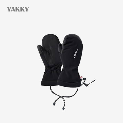 YAKKY滑雪手套金标P棉保暖山羊皮耐磨野雪手套3L防水男女同款
