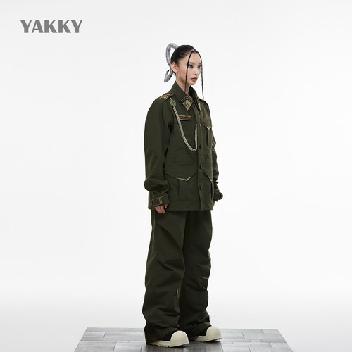 【新品】YAKKY限定系列男女同款3L滑雪服上衣防水外套雪裤套装