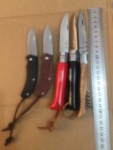 op刀法国外贸库存8号不锈钢大马士革纹折叠刀户外露营便携水果刀