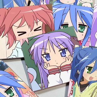 108张可爱漫画幸运星泉此方周边贴纸ins风高颜值爆款创意贴画防水