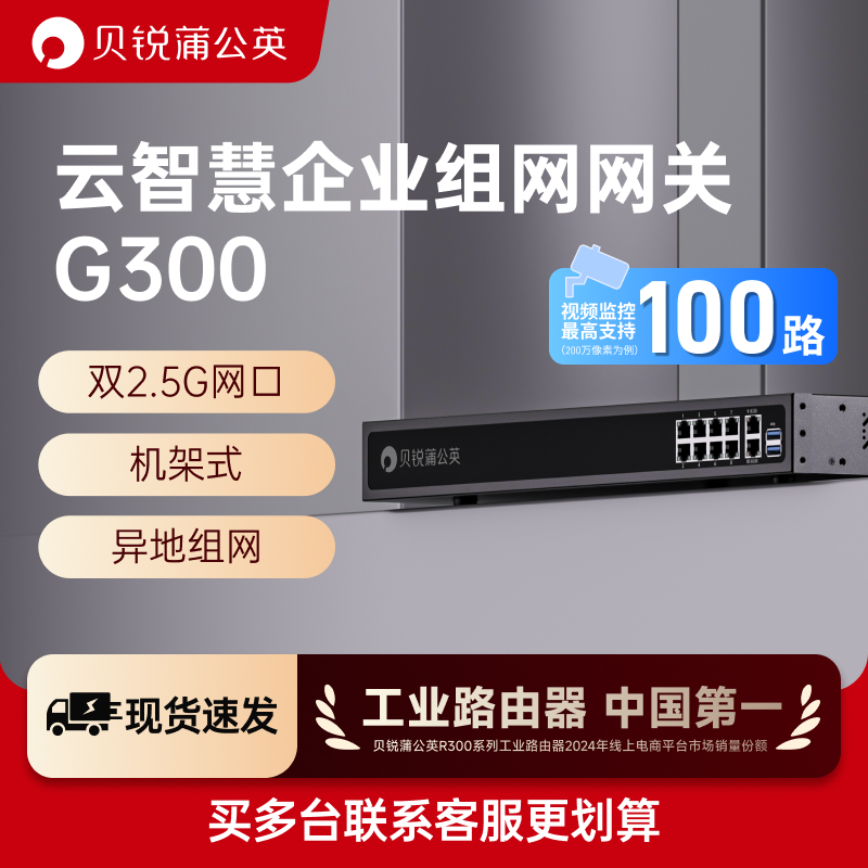 贝锐蒲公英企业路由器机架式G300