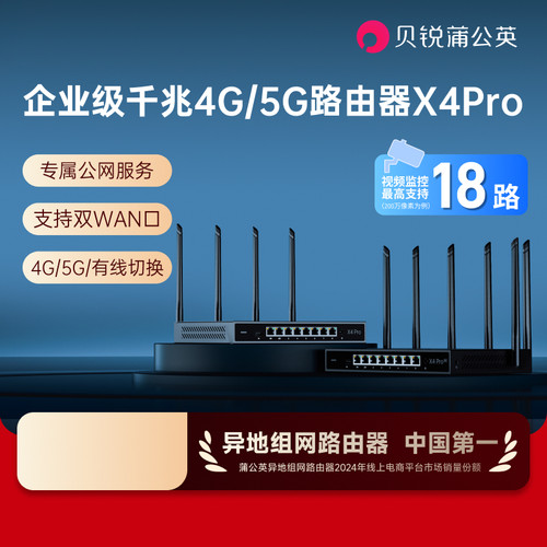 蒲公英千兆8网口组网路由器X4Pro
