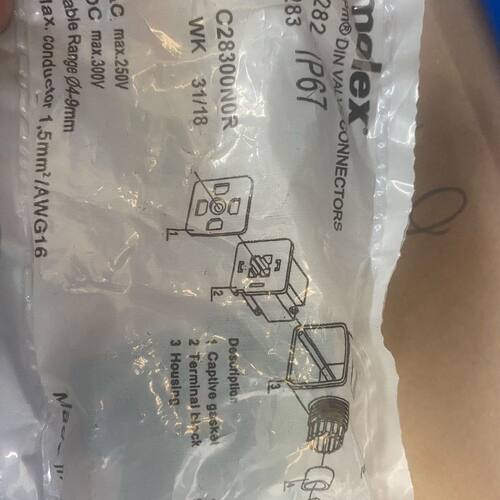 Molex C28300N0R DIN阀连接器