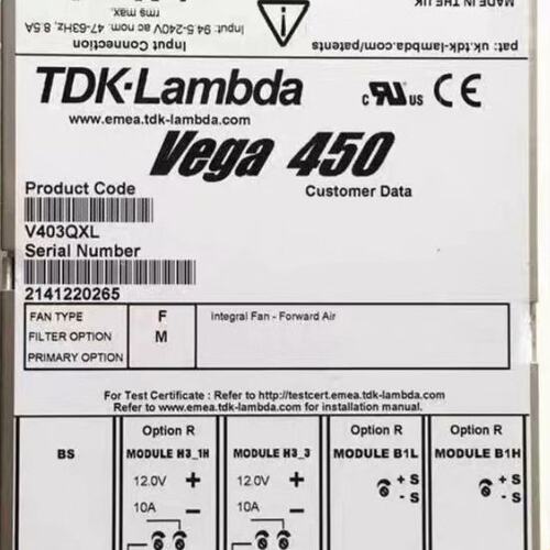 TDK-Lambda Vega450 V403QXL拆机电源