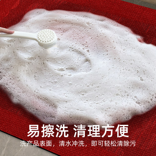 新中式红色浴室地垫卫生间门口防滑门垫新家吸水速干垫硅藻泥地垫