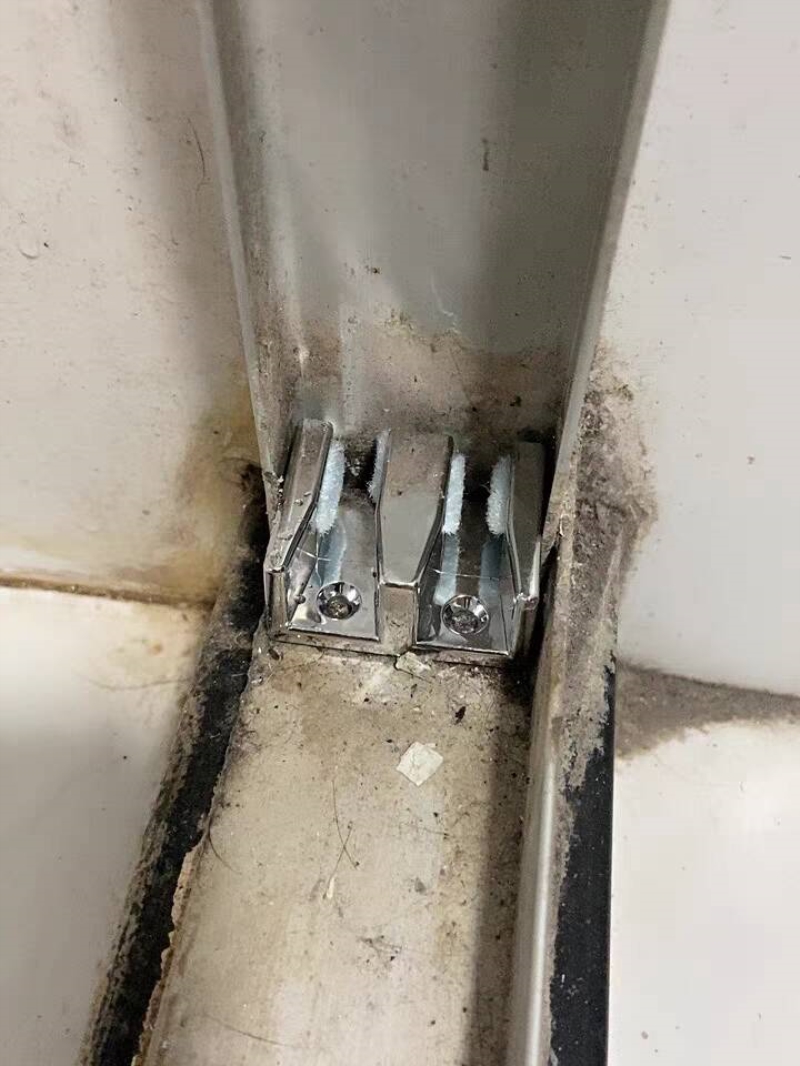 浴室导引块防撞下滑块玻璃门止摆器卫生间限位器定位器淋浴房配件