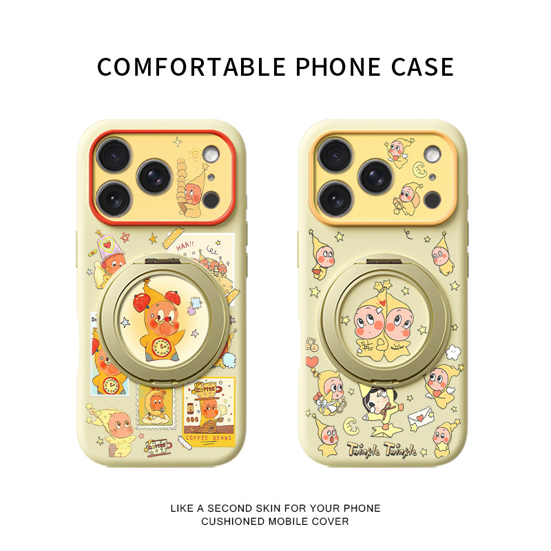 邮票星星人适用苹果17promax手机壳新款iphone16pro镜头全包15液态硅胶软壳防摔保护套360°旋转磁吸支点壳女