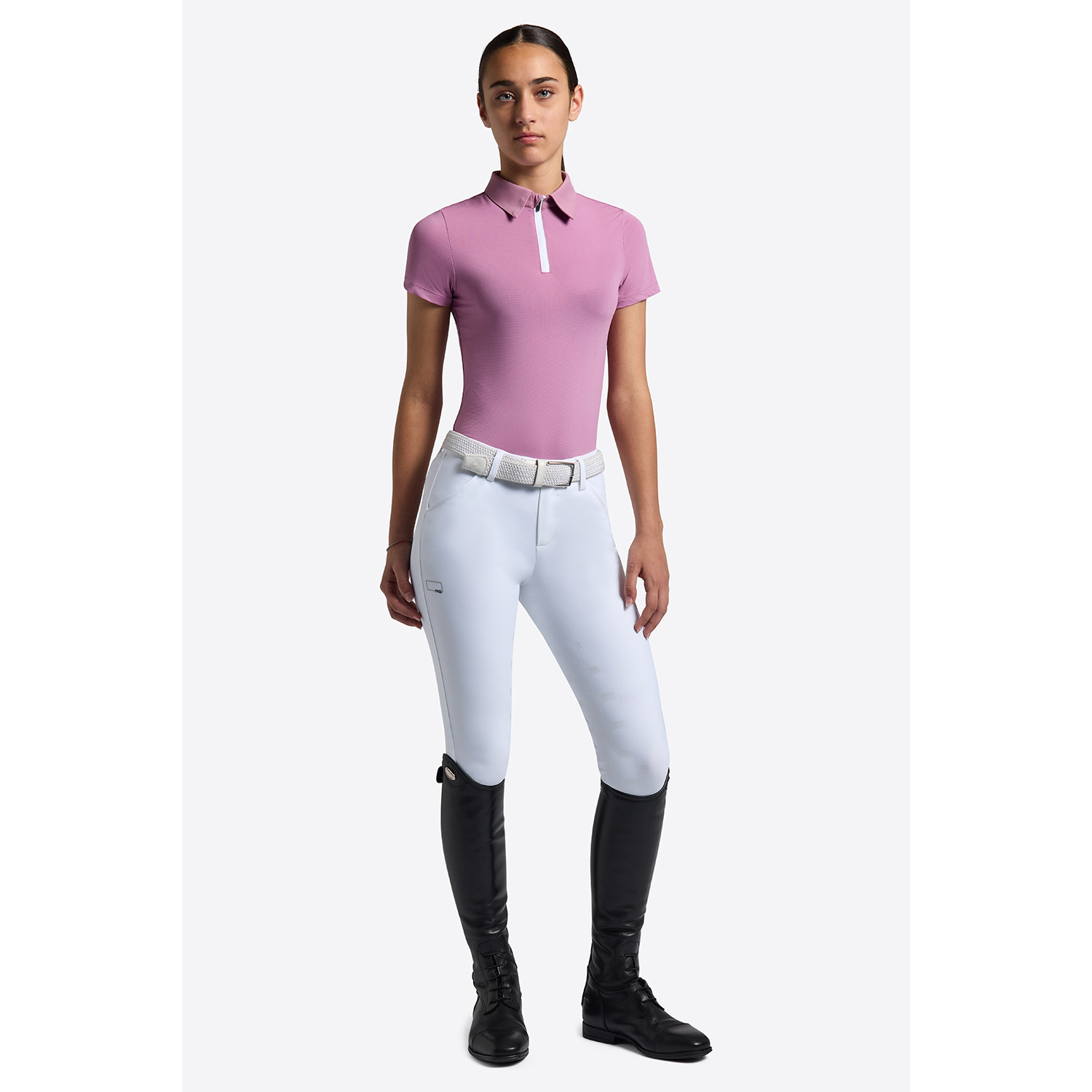 RG 女孩马术训练短袖Micro Perforated Jersey S/S Training Zip图片