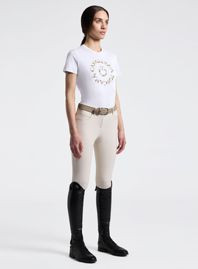 CT女士马术训练短袖 运动T恤 w/Floral Embroidery T-Shirt