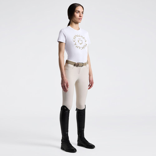 CT女士马术训练短袖 运动T恤 w/Floral Embroidery T-Shirt