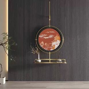 现代轻奢抽象浮雕机理挂画酒店玄关装饰氛围壁灯画框架定制画立体