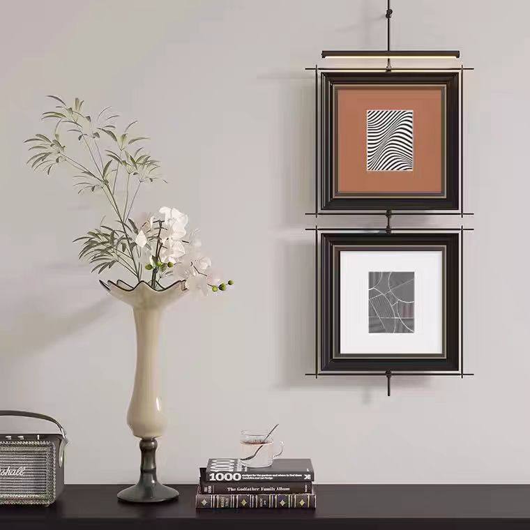 侘寂风复古简约装饰壁灯壁挂金属杆售楼处玄关背景墙中古风装饰画,家居饰品,氛围画/灯画,淘宝优惠券,粉丝福利购,淘宝优惠卷