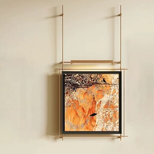 中古风金属杆3D立体浮雕机理墙面装饰画客房餐饮棋牌室会所氛围灯