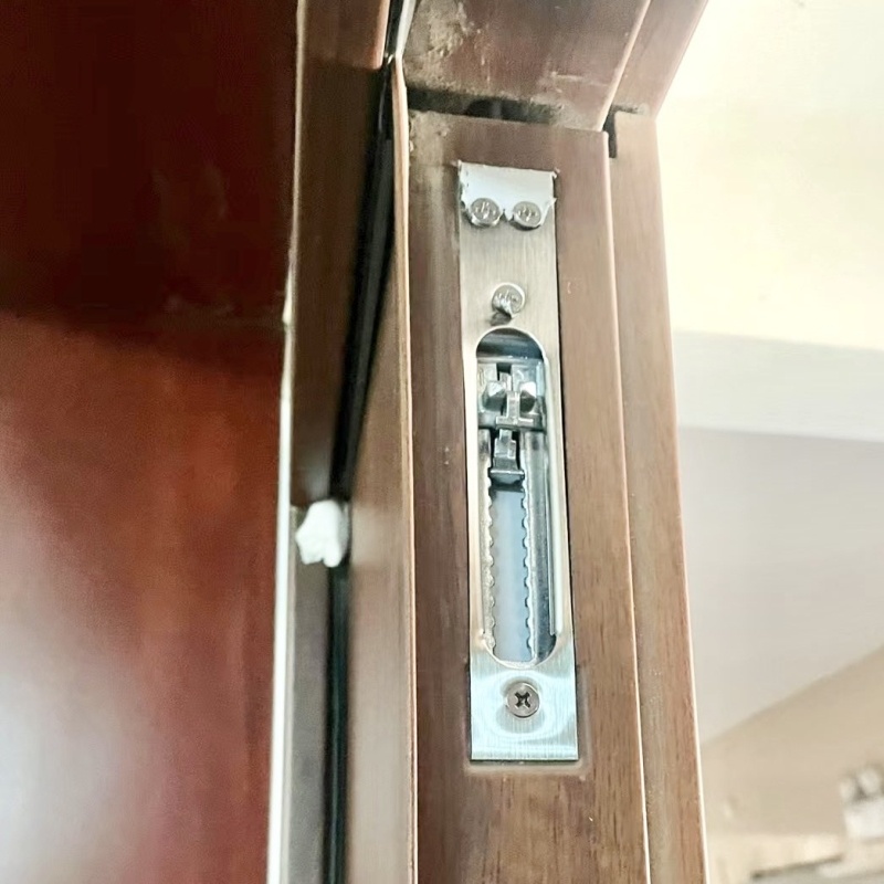 隐形大门天地双孔防盗插销家用单元门消防门栓暗插销配件子母防盗