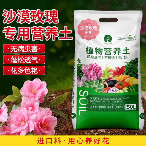 沙漠玫瑰专用土专用营养土专用肥料阳台吸甲醛漫生活专利营养土