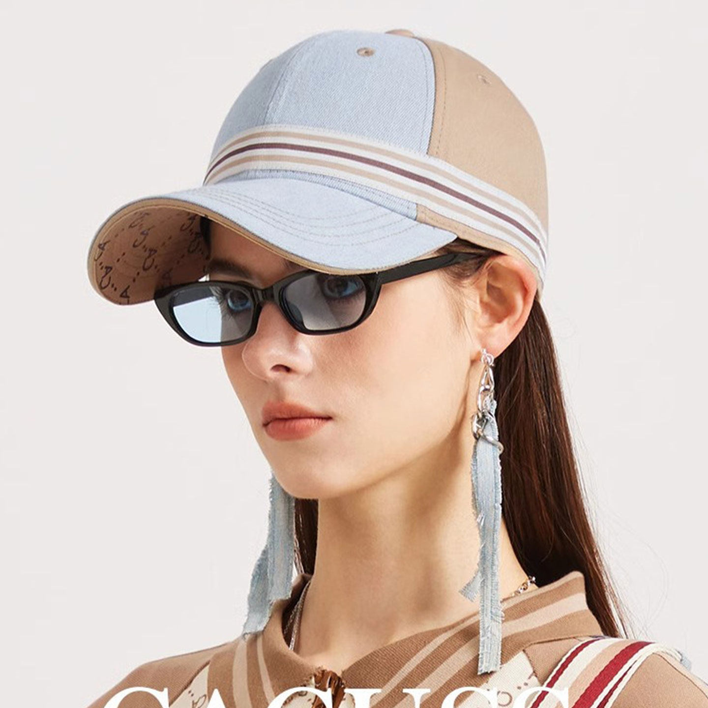 撞色拼接棒球帽女2026春夏季硬顶加深鸭舌帽时尚百搭显脸小遮阳帽