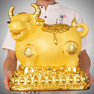 招财生肖牛吉祥物家居客厅存钱罐