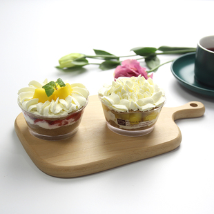 8843圆形慕斯杯透明塑料甜品台蛋糕杯一次性布丁木糠杯提拉米苏杯