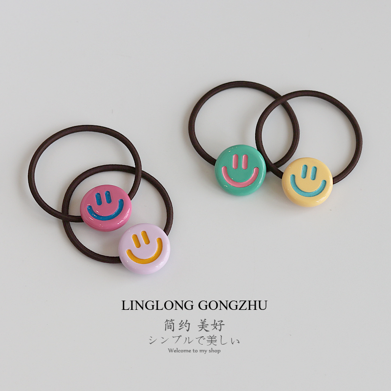 韩版可爱圆形笑脸头绳少女甜美扎头发皮筋学生扎马尾发圈发绳皮套,饰品/流行首饰/时尚饰品新,发饰,淘宝优惠券,粉丝福利购,淘宝优惠卷